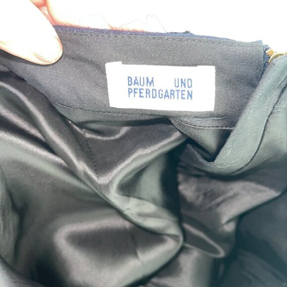 Baum Und Pferdgarten Womens Trousers Size 42 Blue Wide Leg Cropped Pockets New - Picture 6 of 10